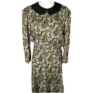 Vintage Jane Singer 80’s Peter Pan Collar Dress 12